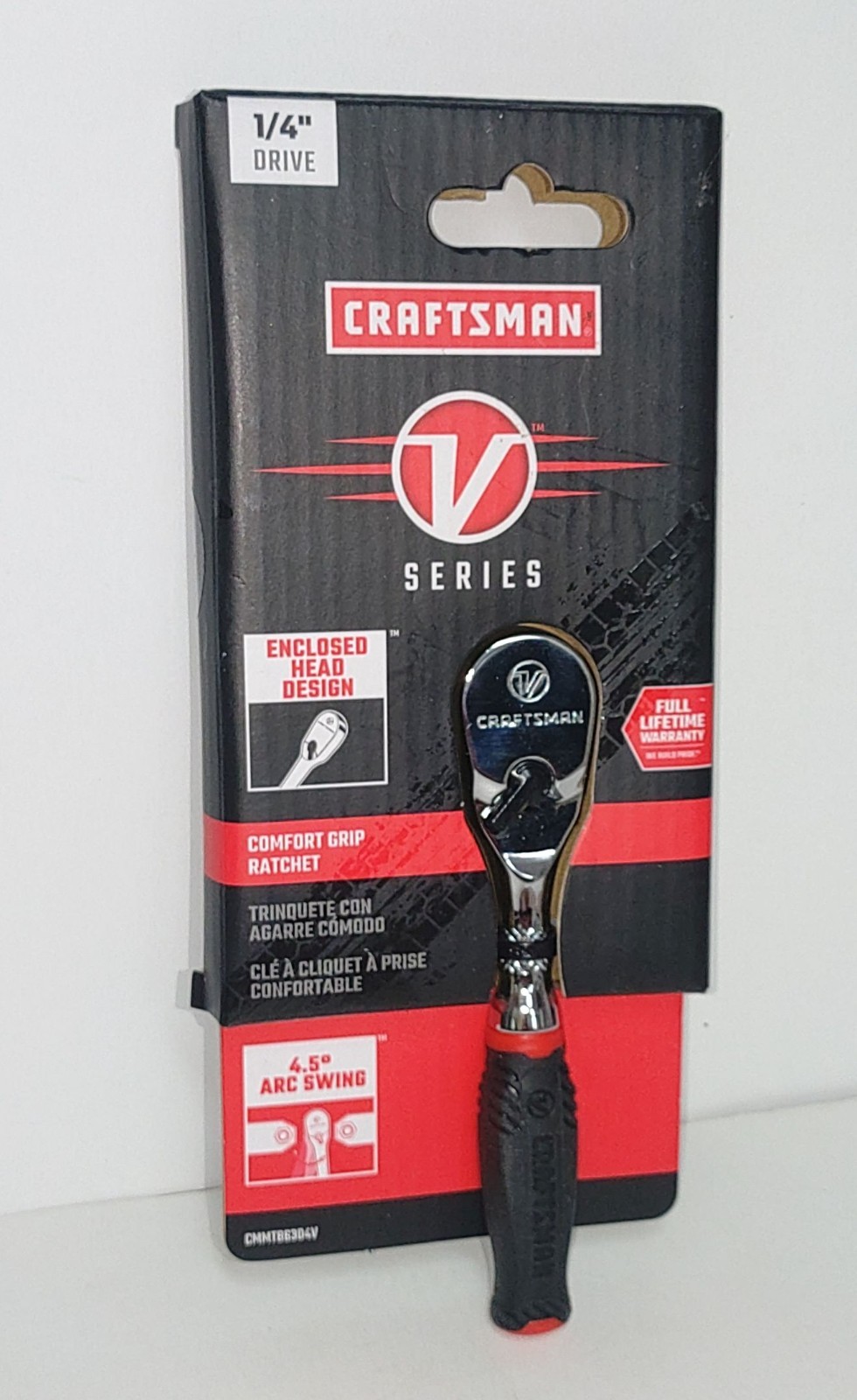 Craftsman V-Series 1/4″ Drive Comfort Grip Ratchet CMMT86304V