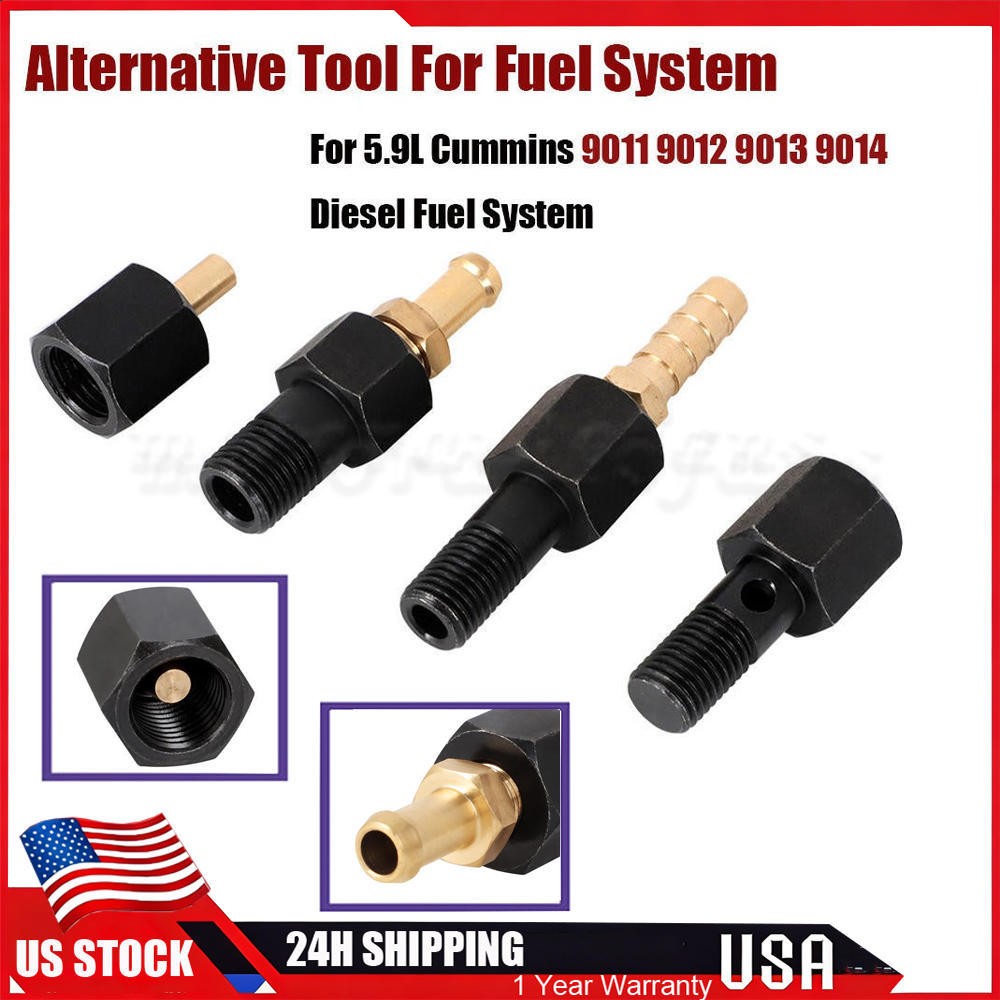 Fuel System Test Fitting Adapter Kit For 5.9L Cummins Diesel 9011 9012 Dodge Ram