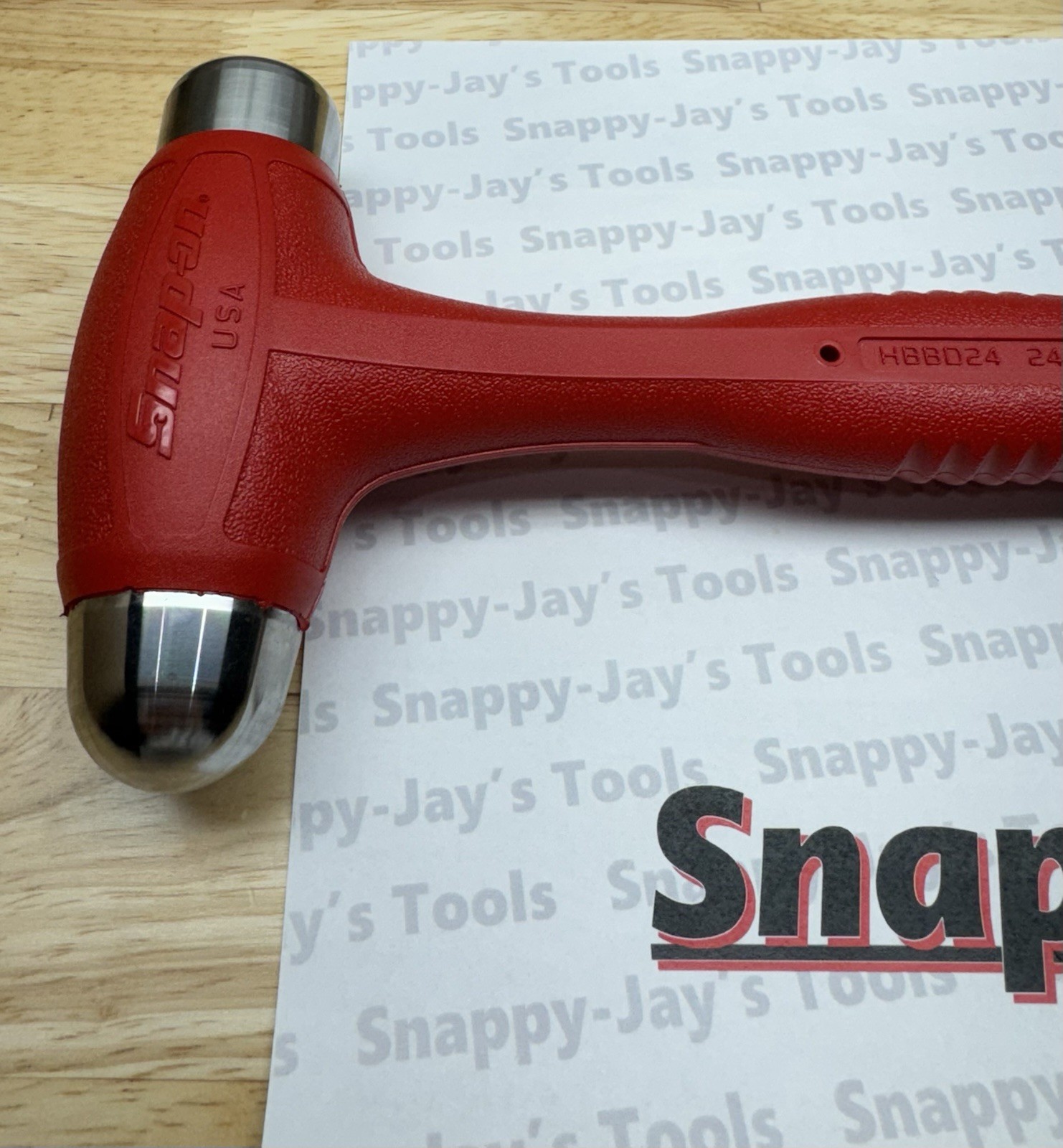 Snap-on Tools USA NEW 24oz/680g RED Soft Grip Dead Blow Hammer HBBD24R