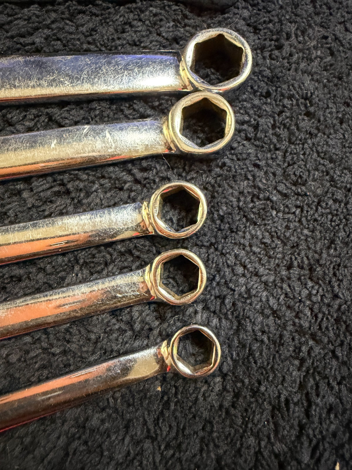 9 – Piece Vintage Snap-on OSH707 6 Point Combination Wrench Set 5/16″ – 3/4″