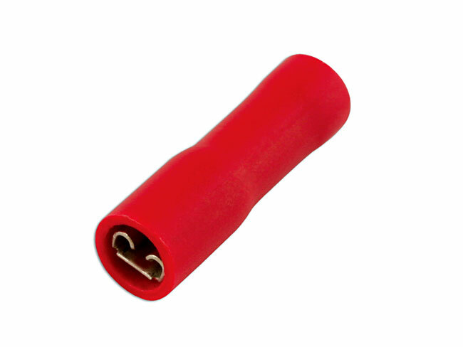 Connect 30134 Red Female Fully Ins. Push-On 4.8mm Pk 100