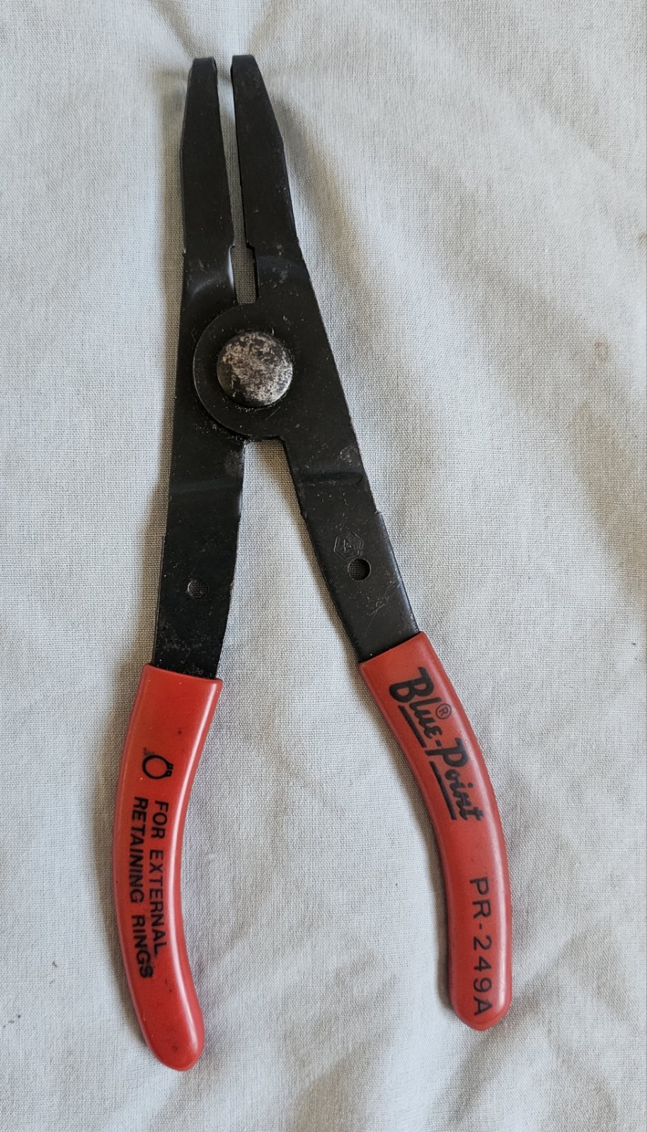 Vintage BLUE POINT PR-249A Snap Retaining Ring 90° Bent Nose Ext Pliers USA