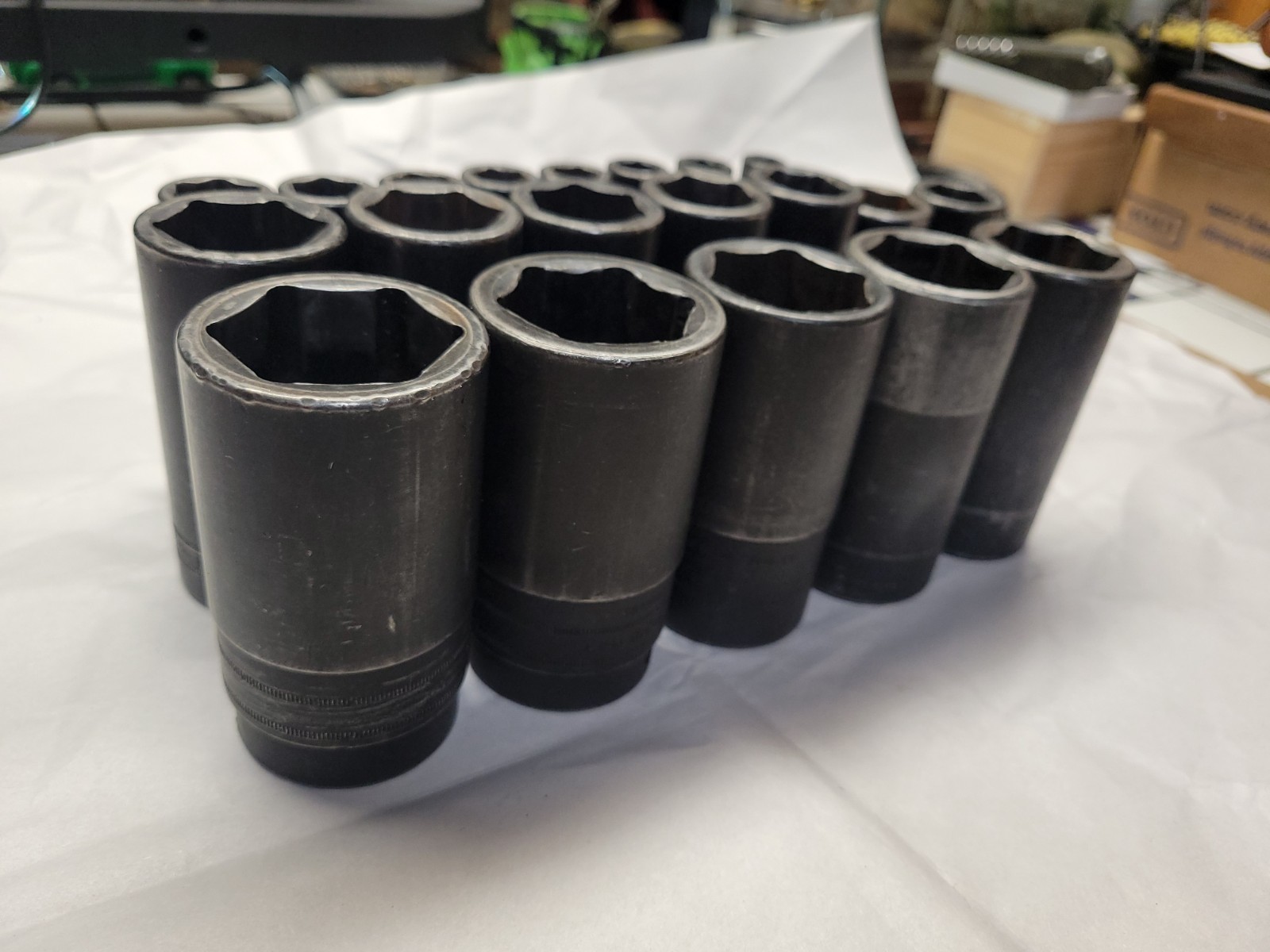 Snap On 20pc 1/2 Drive Impact 6pt Deep Socket Set SIMM METRIC SERIES