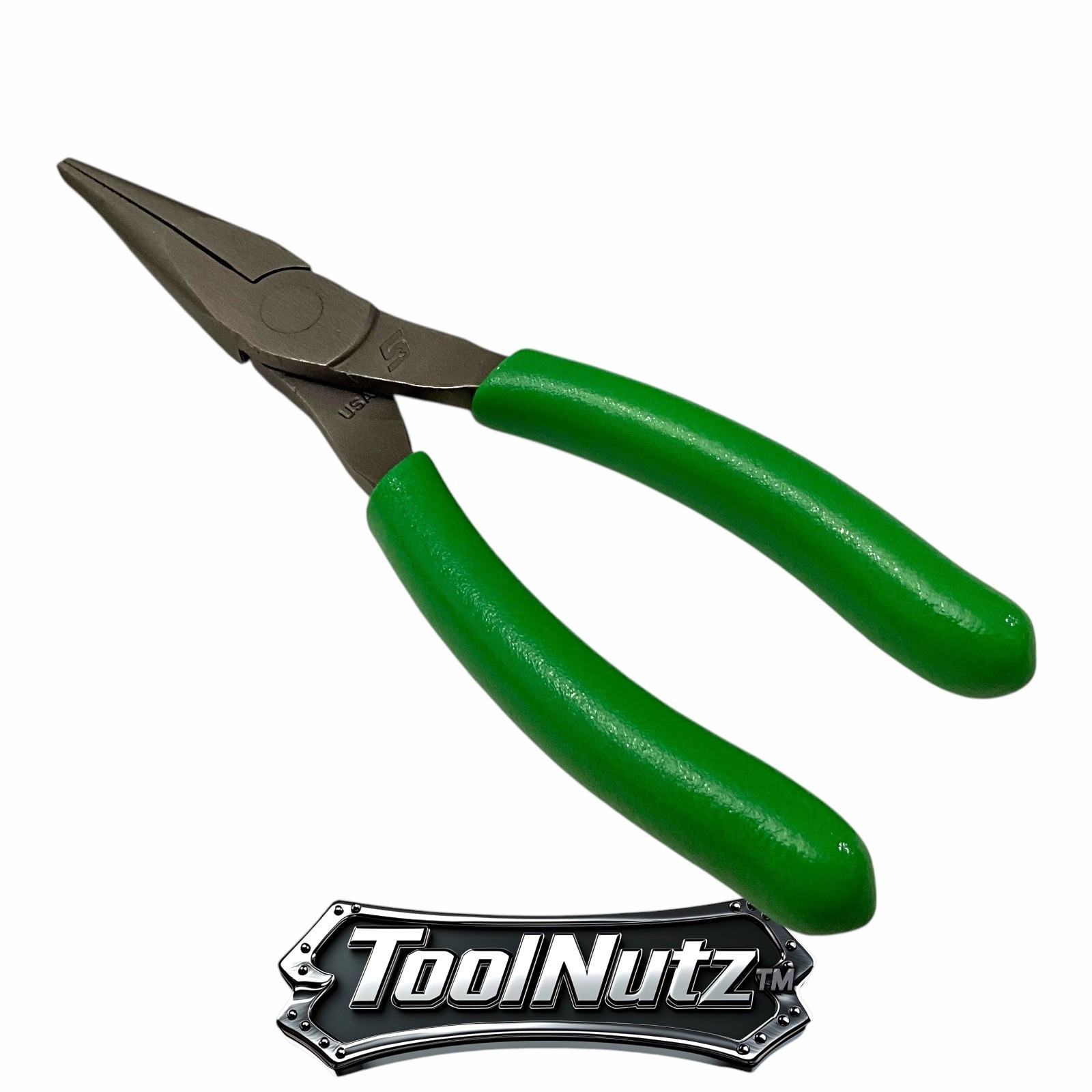 Snap-on Tools NEW 95ACFG 6″ GREEN Soft Grip Rounded Jaw Needle Nose Pliers USA