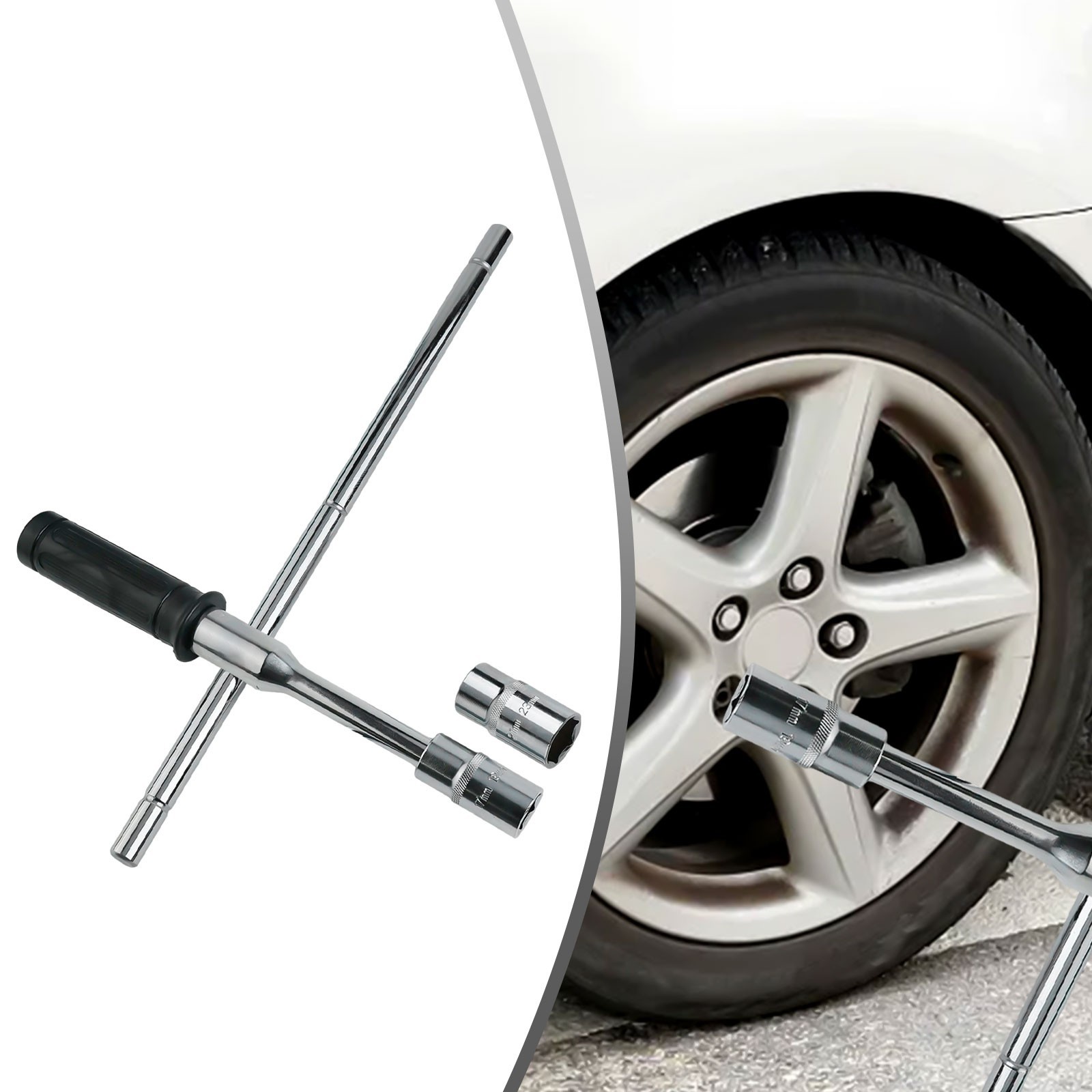 Practical Auto Tire Wrench Set with Multiple Sizes to Fit Most Vehicle Needs