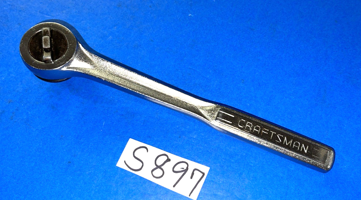CRAFTSMAN TOOLS VINTAGE 1/2 DRIVE THUMB WHEEL SINGLE -V- RATCHET RARE