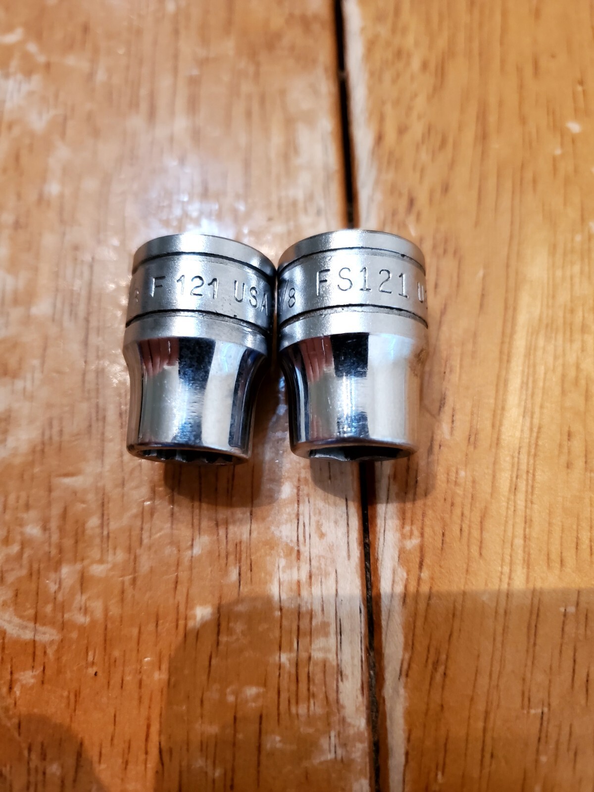 Snap On 3/8″ Drive 3/8″ 6&12PT Shallow Chrome Sockets Lot Of 2