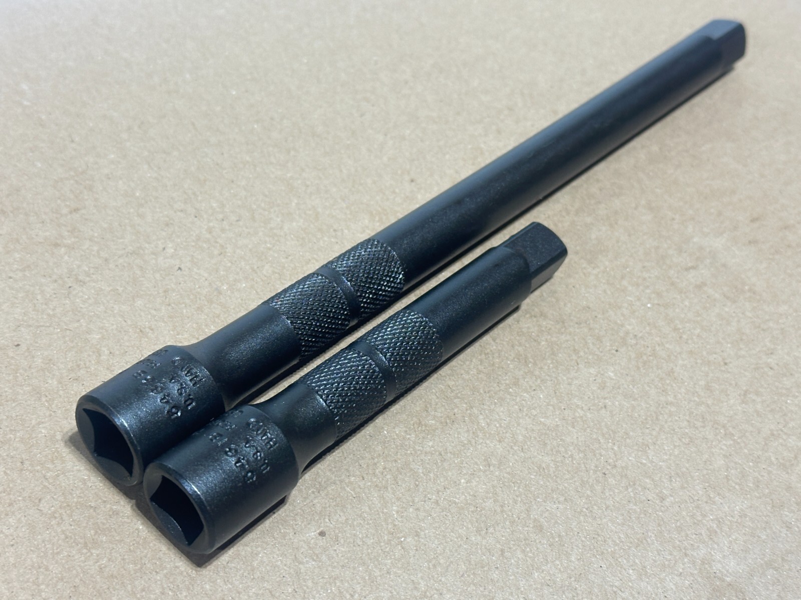 NEW Proto Tools USA 2pc 1/2″ Drive Black Knurled Extension Set, 5″ & 10″ Long