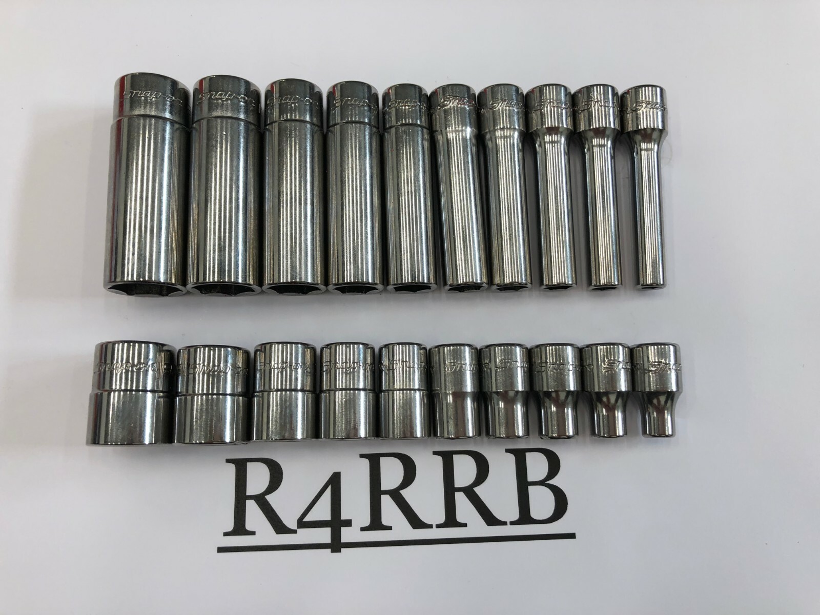 Snap-on Tools USA NEW 20pc 1/4″ Drive 6PT SAE Shallow Deep Socket Set 120STTM