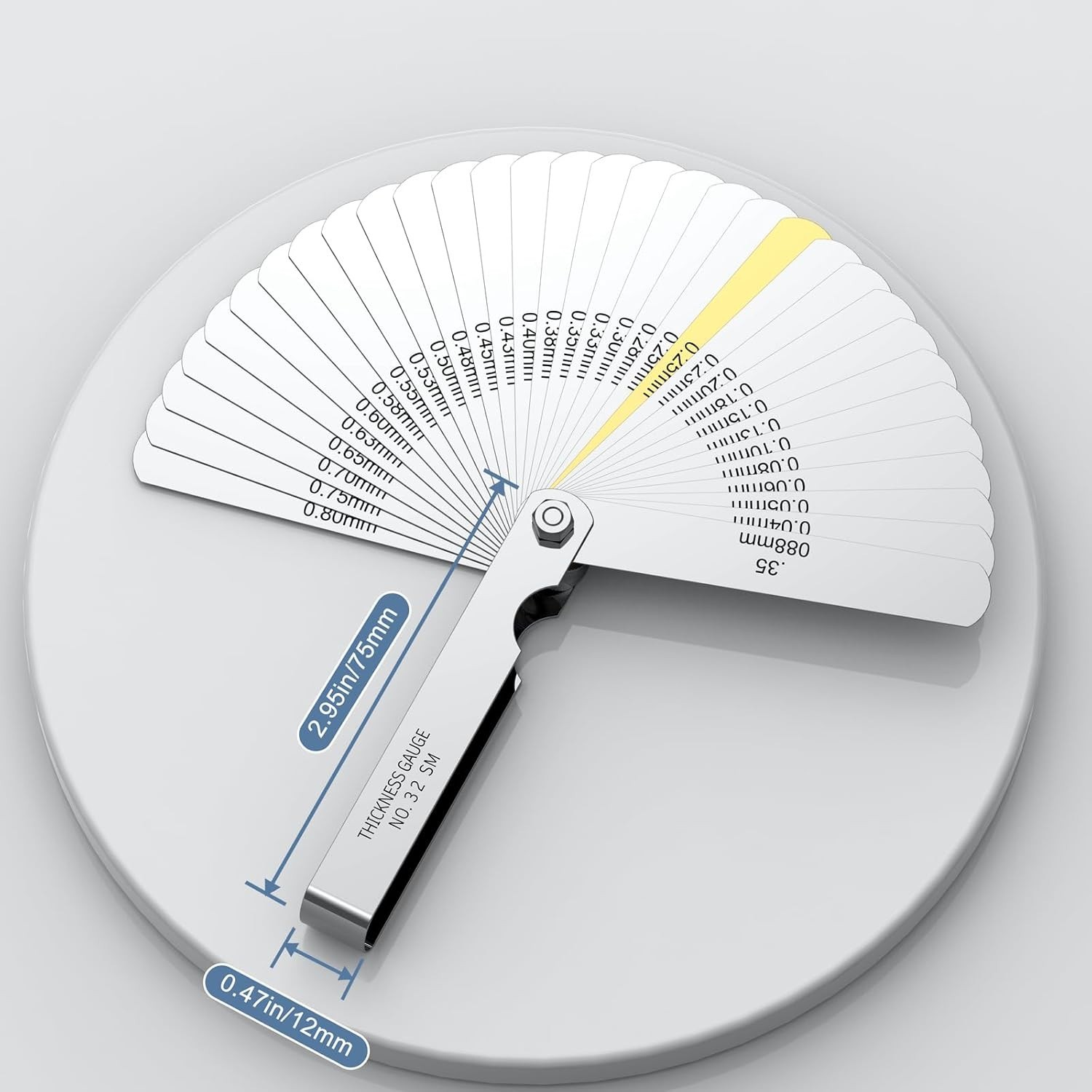 32 Blades Feeler Gauge Set for Precision Measurement of Gaps and Thicknesses
