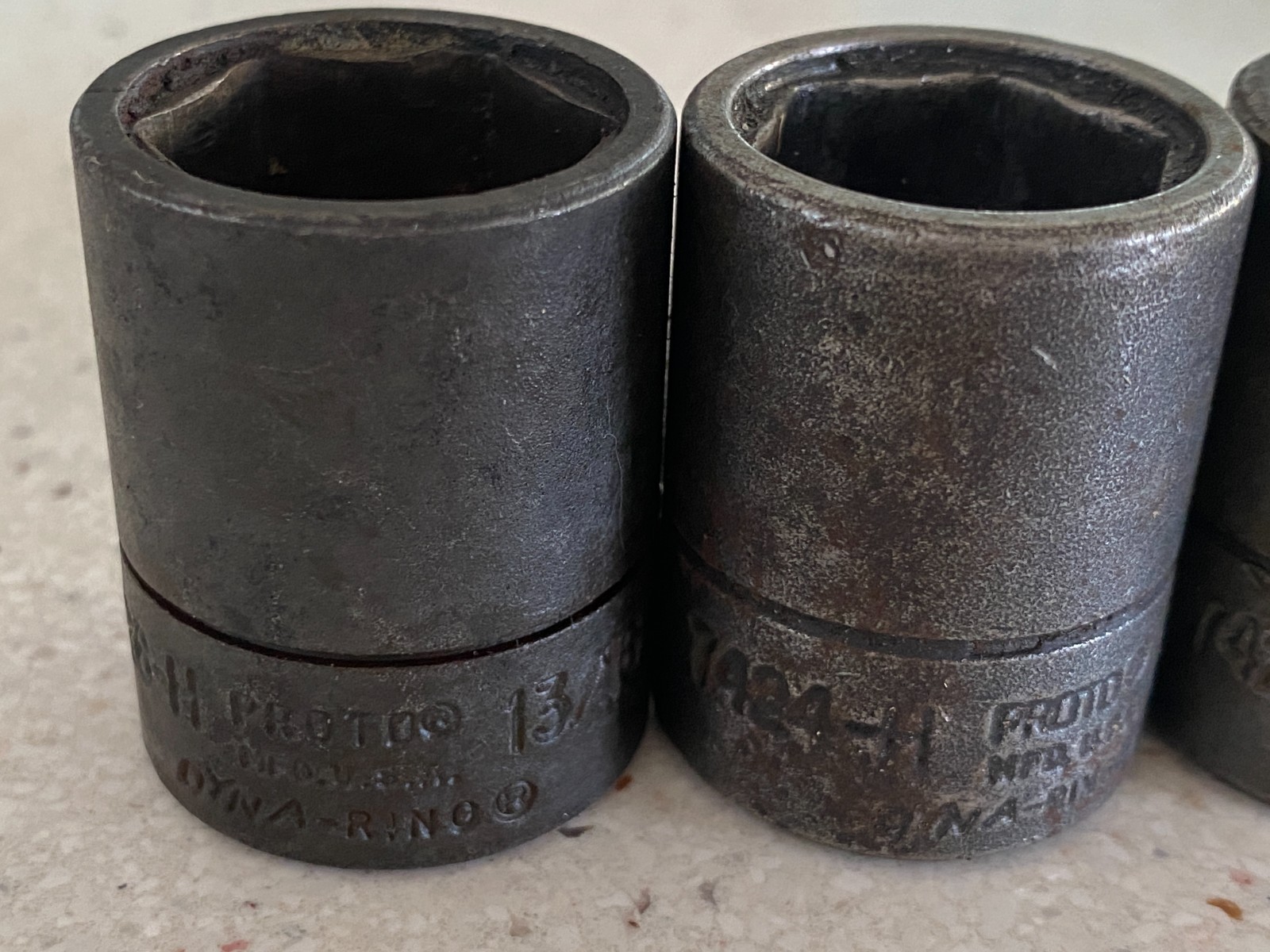 Proto Impact Socket Lot 1/2 Drive 6 Point USA Dina-Ring Used