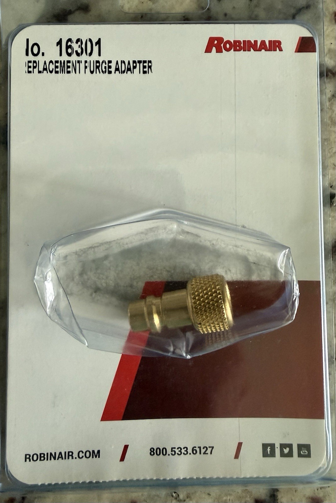Robinair 16301 Replacement Purge Adapter NEW in PACKAGE