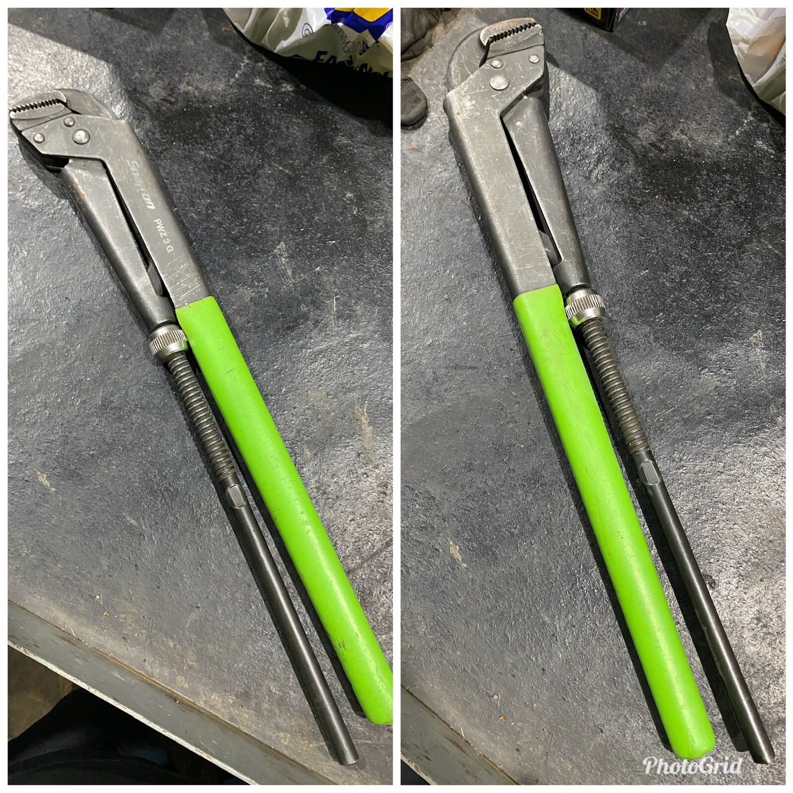 Snap-on Tools GREEN 21-1/2″ Soft Grip Adjustable Plier Wrench PWZ3G Lifetime