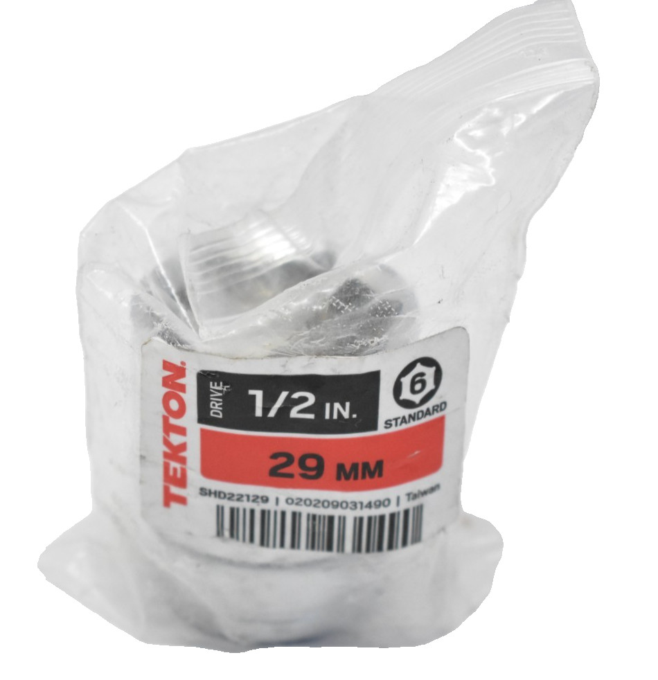 Tekton 1/2″ Drive x 29 mm 6 Point Socket Tool SHD22129 Chrome Plated Steel