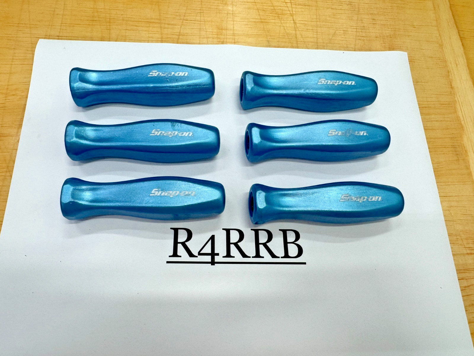 Snap-on Tools PEARL BLUE 3/8″ Drive Replacement Ratchet Hard Grip 6PC Lot Dinged