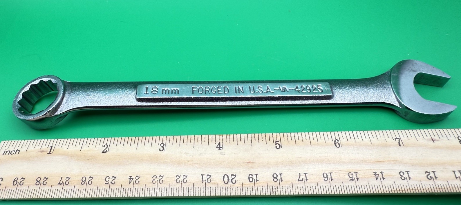 Craftsman 42925 18mm Combination Wrench 12 Point Vintage VA 42925 Made in USA !!