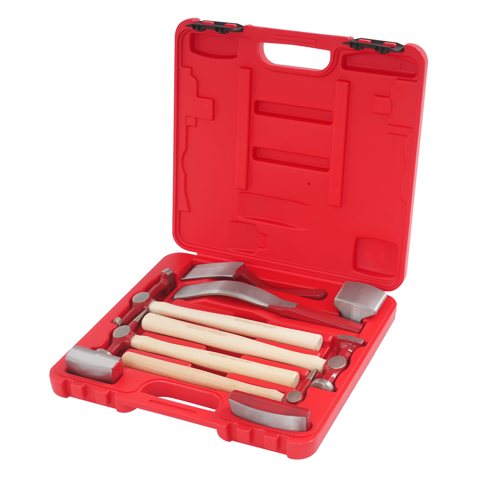 9pcs Set Hand Car Auto Body Work Hammer Dent Dolly Repair Kit w/ Tool Box