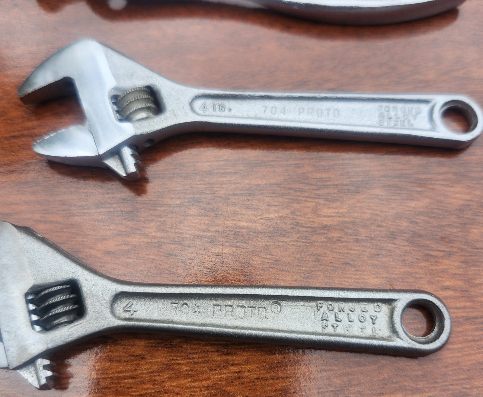 Vintage Proto 4″ Tools. 2- Adjustable Wrenches + 1- Slip-Joint Pliers USA
