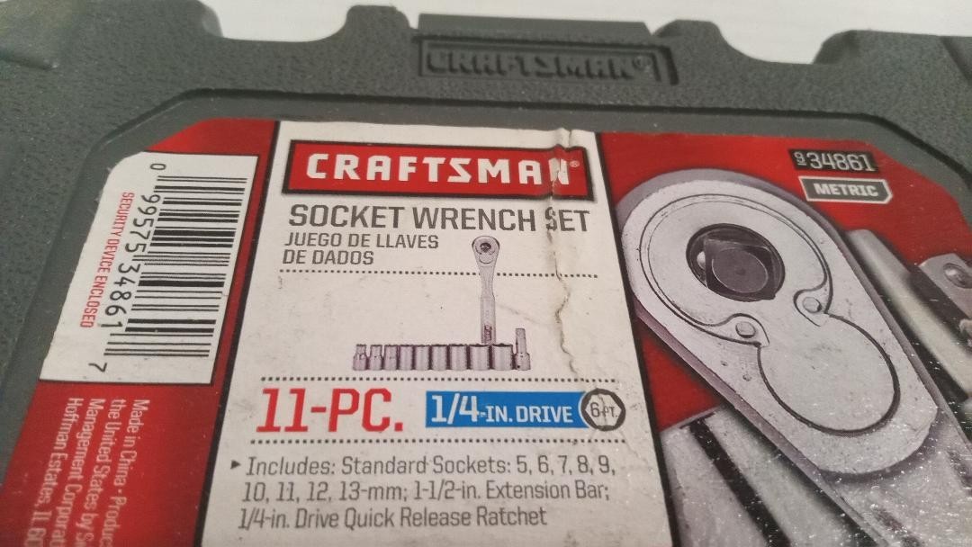 2 New Open Box Craftsman Metric 6 Pt Socket Sets 934554 1/4″ & 934861 3/8″