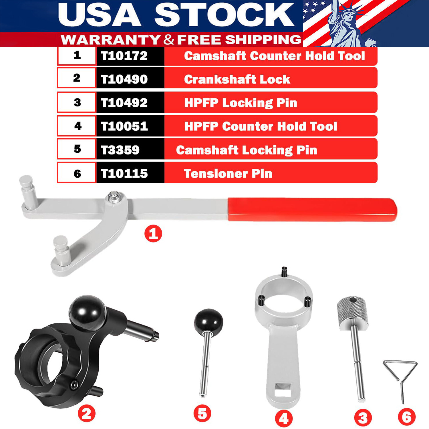 3830 Camshaft Timing Belt Tools Kit for 2015+ Volkswagen TDi EA288 Diesel Engine