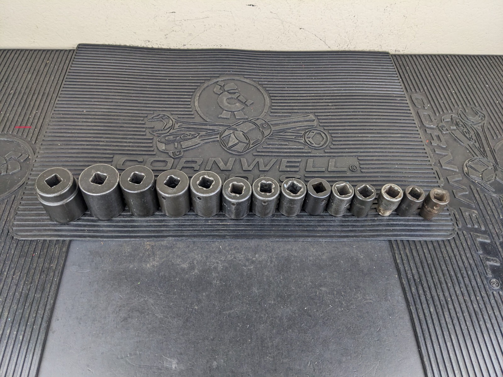 #bg155 Snap-On 14pc 1/2″ Drive 6pt SAE Shallow Impact Socket Set