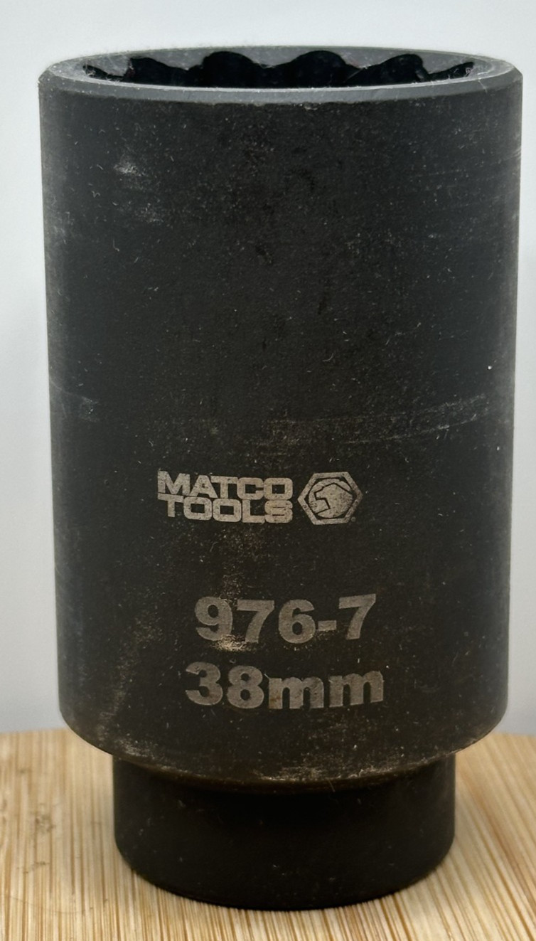 MATCO TOOL 976-7 38mm 1/2″ DRIVE 12 POINT AXLE NUT SOCKET