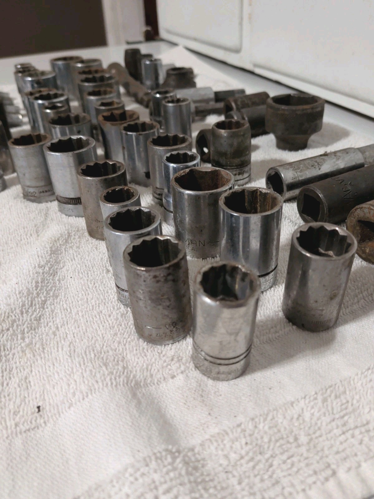 Vintage Sockets USA Made Tools 57 Pcs 1/2″ Drive Mac, Craftsman, Proto, Etc.