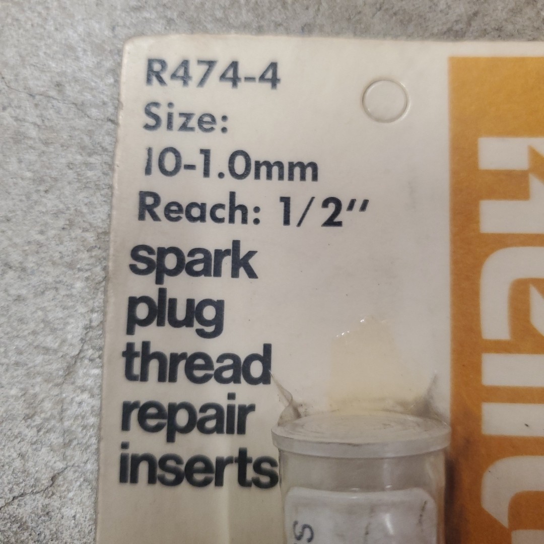 12x Helicoil 10mm Spark Plug Thread Repair Inserts #R474-4 M10x1.0mm 1/2″ Reach