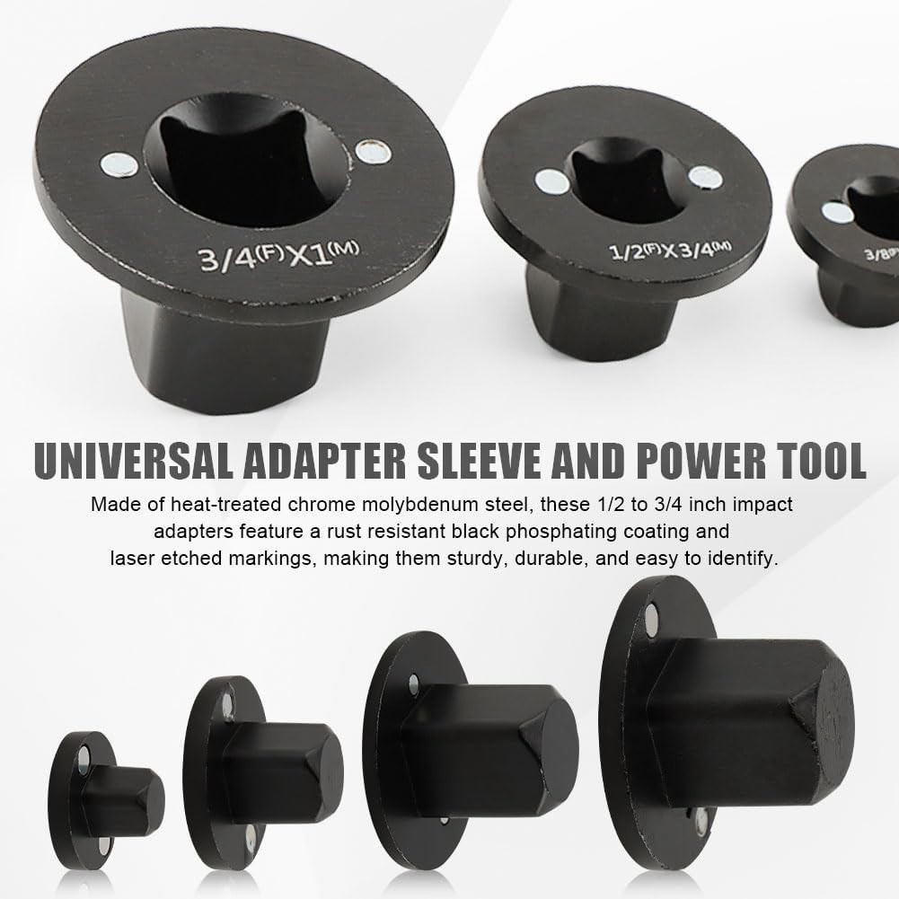 Low Profile Socket Adapter Set 4 Pcs Ratchet Drive Tight Spaces