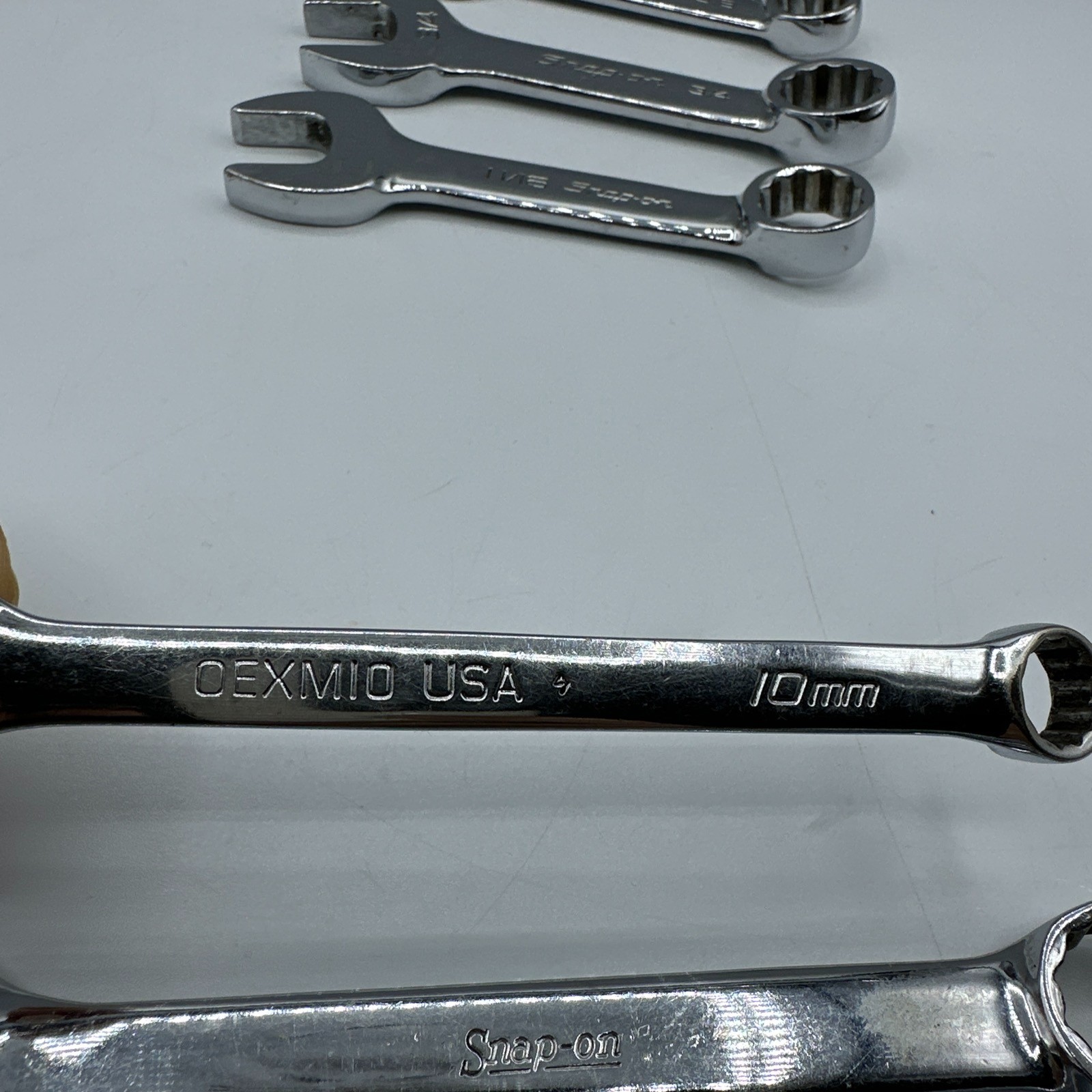SNAP ON 10 Piece Combination Wrench Set Long Short READ DESC OEXM180 OEXL18 MORE