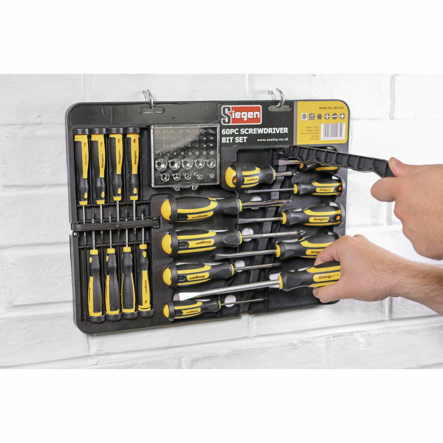 Siegen by Sealey 60 Piece Screwdriver, Socket & Bit Set S01110