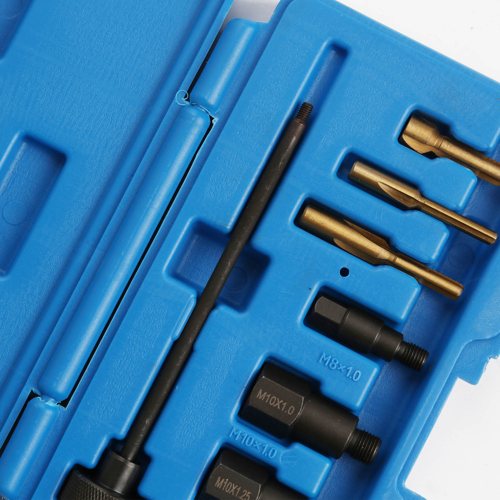 Glow Plug Aperture Cleaner Reamer Set Adaptors M8x1.0;M10x1.0; M10x1.25;M12x1.25