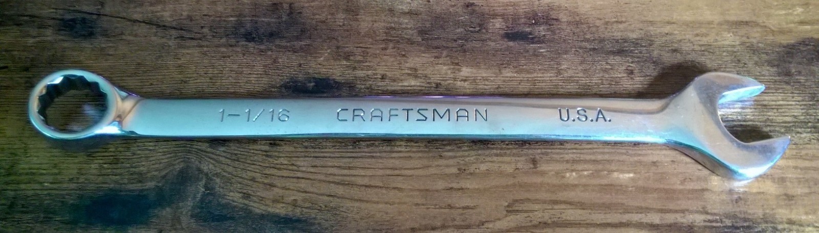 Craftsman Professional Standard SAE Long Polish USA 1 1/16″ #45950 combo wrench