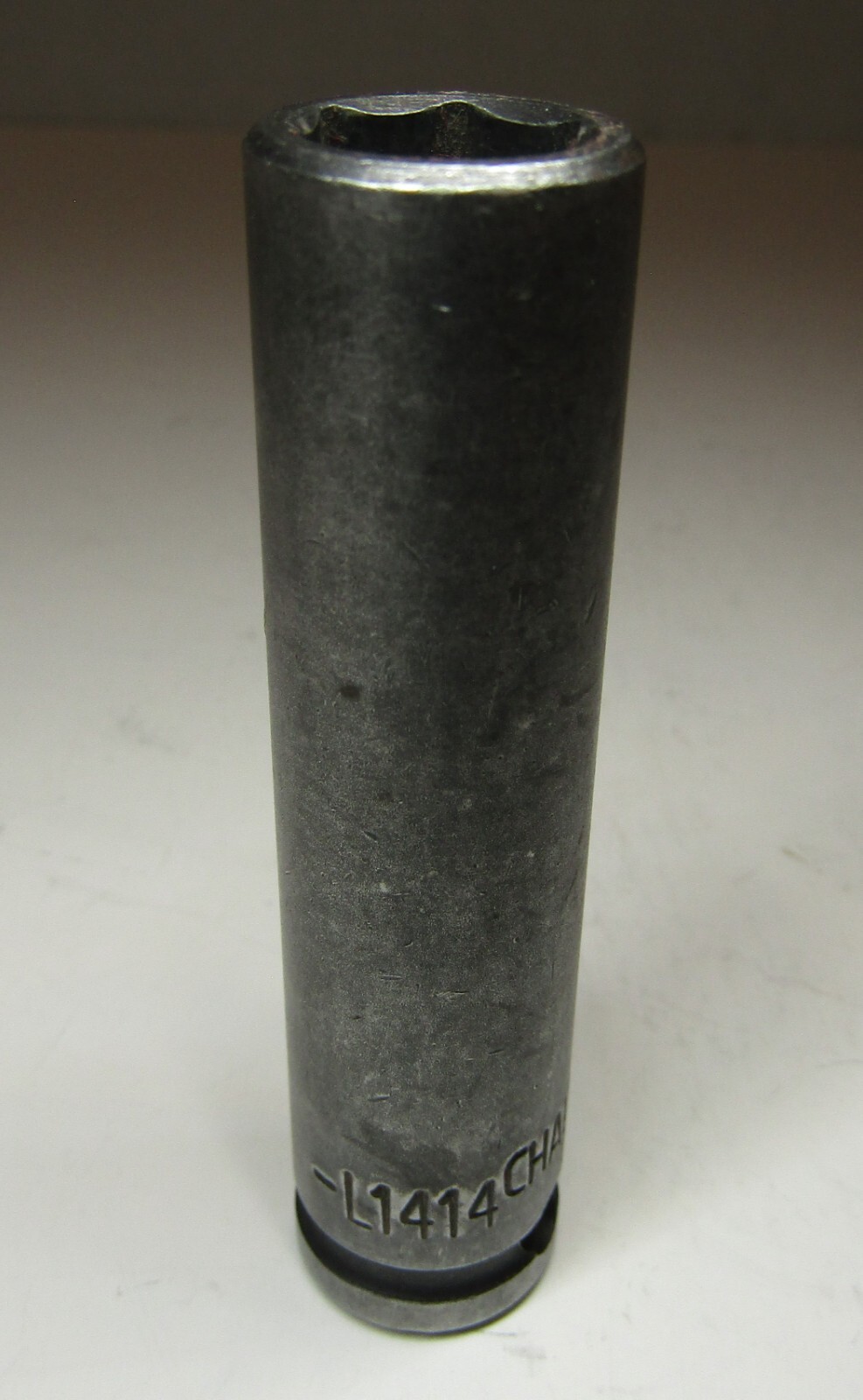 *Challenger* 7/16″ SAE 6 Point 3/8″ Drive Deep Socket L1414 – Made in U.S.A.