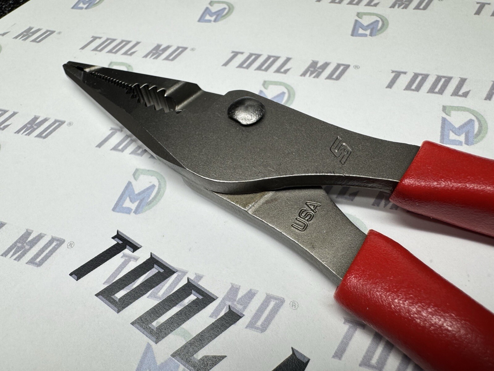 Snap-on Tools USA NEW RED 7″ Talon Grip Long Nose Slip Joint Pliers LN46ACF