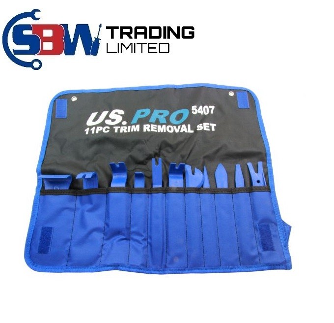 CAR TRIM REMOVAL TOOL SET NON SCRATCH TRIM TOOLS US PRO 11PC Interior Dash Door