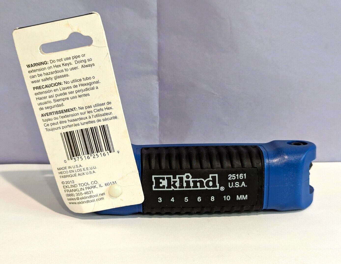 Eklind Tool #25161 6-Piece Ergo Folding Metric Hex Key Allen Wrench Set *NEW*