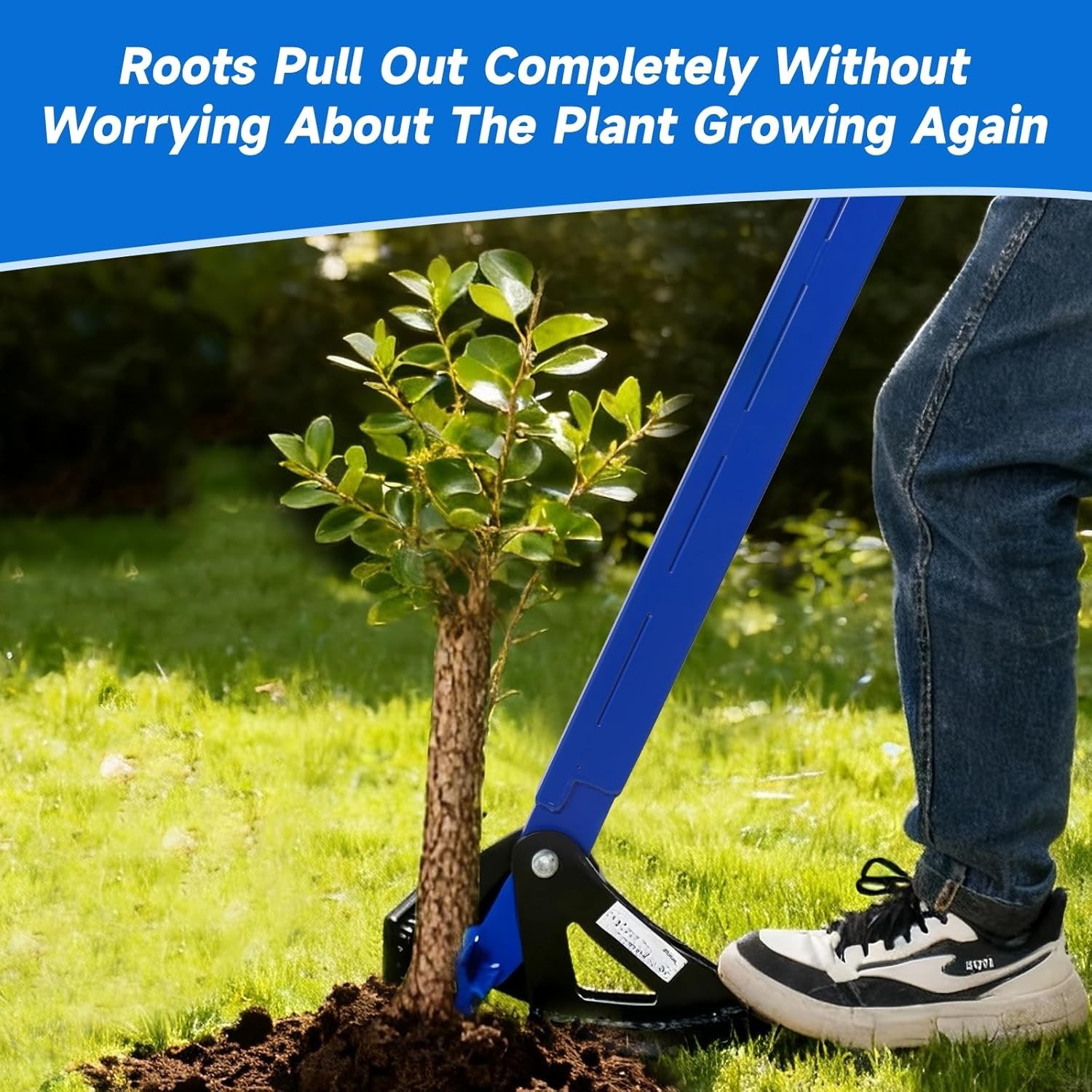 Heavy-Duty Tree Root Puller Tool – Efficiently Uproots Woody Stems up to 1-3/8″