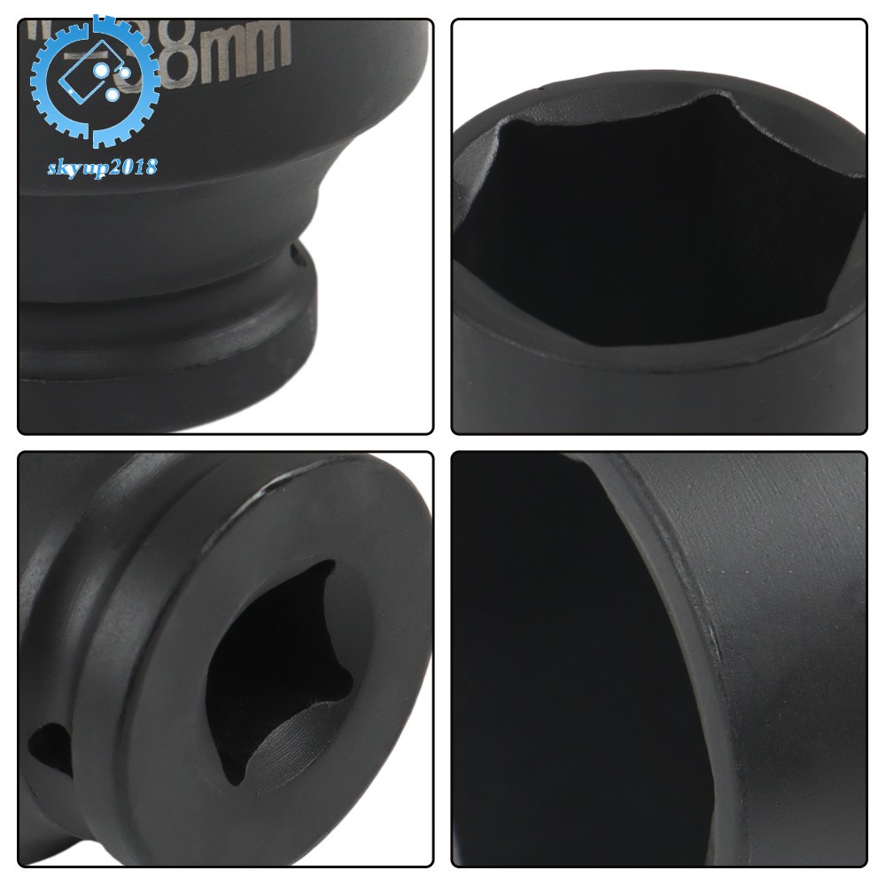 9Pcs 29mm-38mm Drive Metric Axle Hub Nut Socket Deep Impact Socket Tool Kit