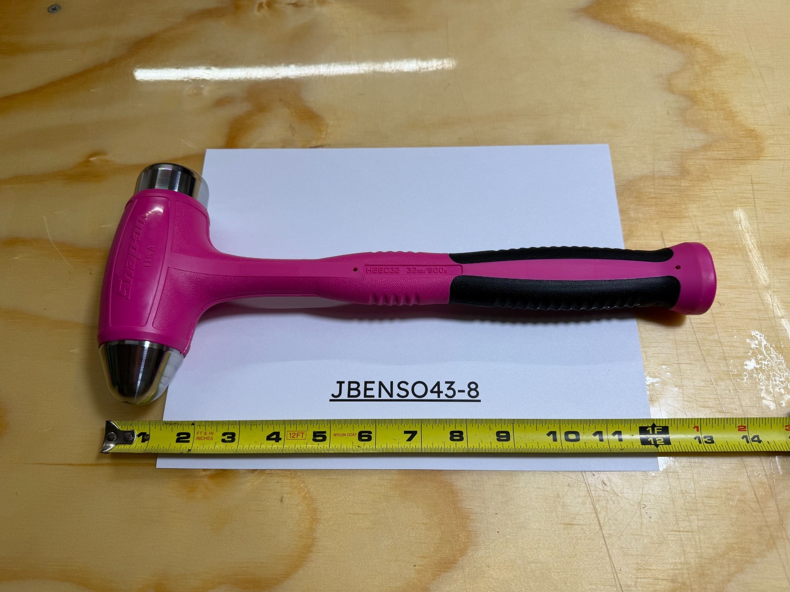 Snap-on Tools NEW ELECTRIC PINK 32oz / 900g Soft Grip Dead Blow Hammer HBBD32EP