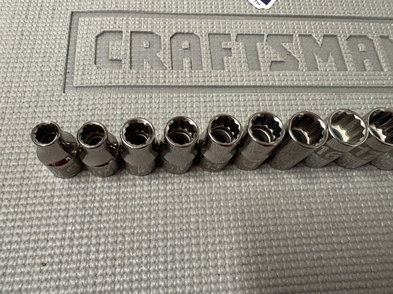 Sears Craftsman USA 12pc 1/2” Drive Metric Easy Read Sockets 9-20 Dual Mark G2D