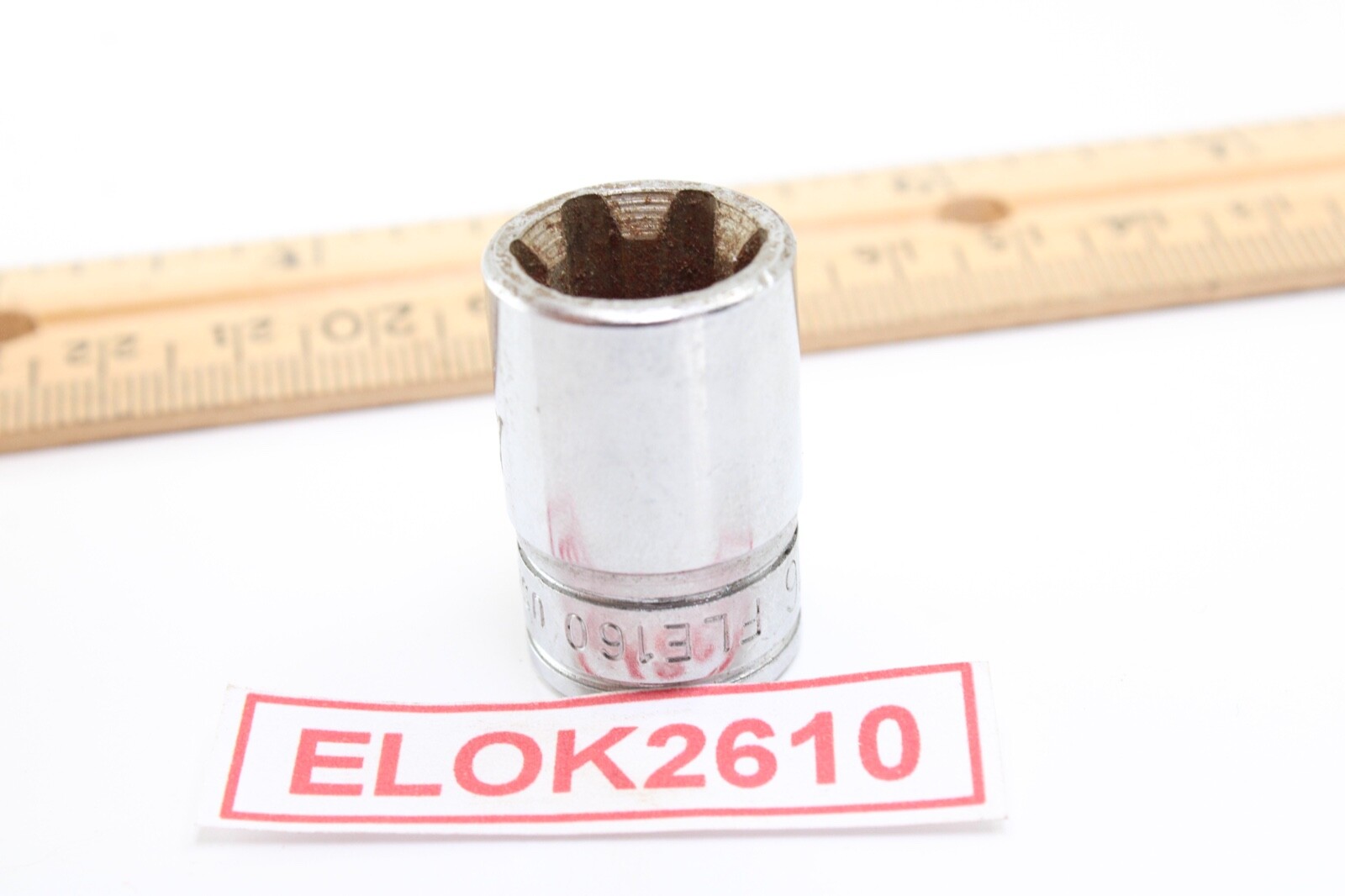 Snap On FLE160 E16 Torx 3/8″ Drive 6 Point Shallow Chrome Socket USA