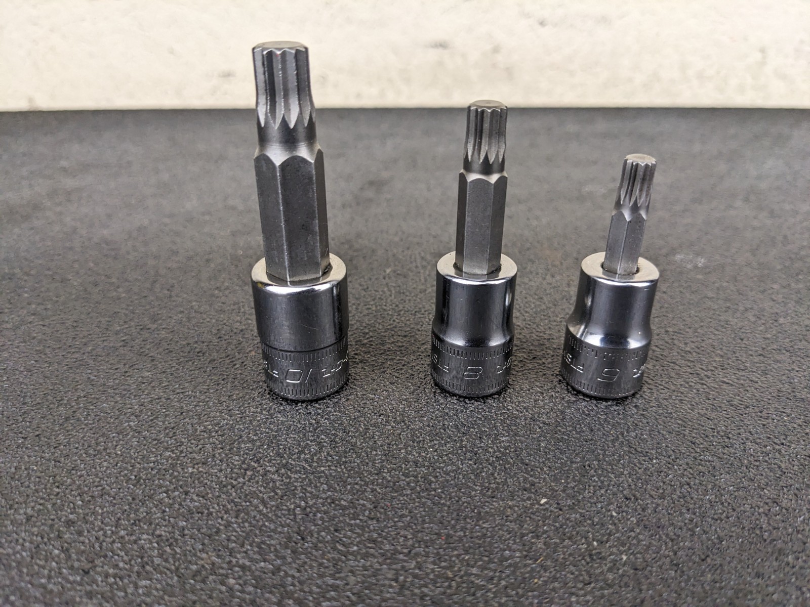 #bp417 Snap-on USA 3/8″ Drive 3pc Metric Triple Square Socket Set FTSM6E,8E,10E