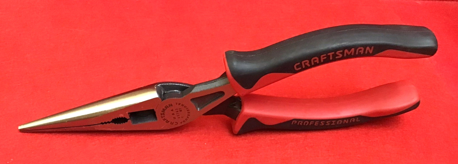 NOS-NEW-CRAFTSMAN PROFESSIONAL USA 8” NEEDLE NOSE PLIERS #45763 WF