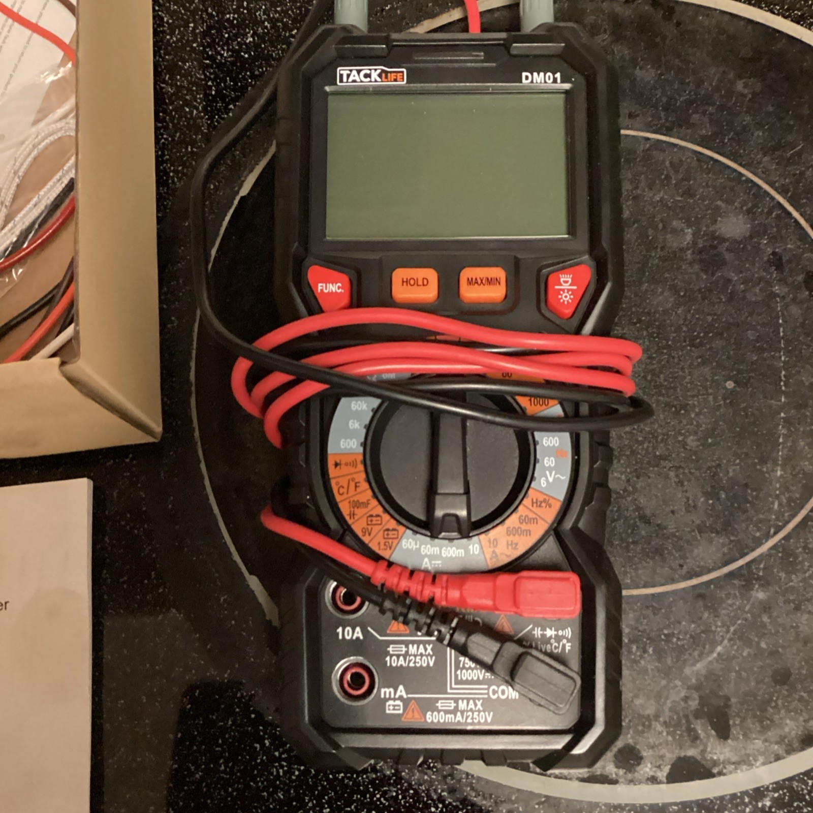 Tacklife DM01 Digital Multimeter True RMS Auto-Ranging CAT III 6000 Counts