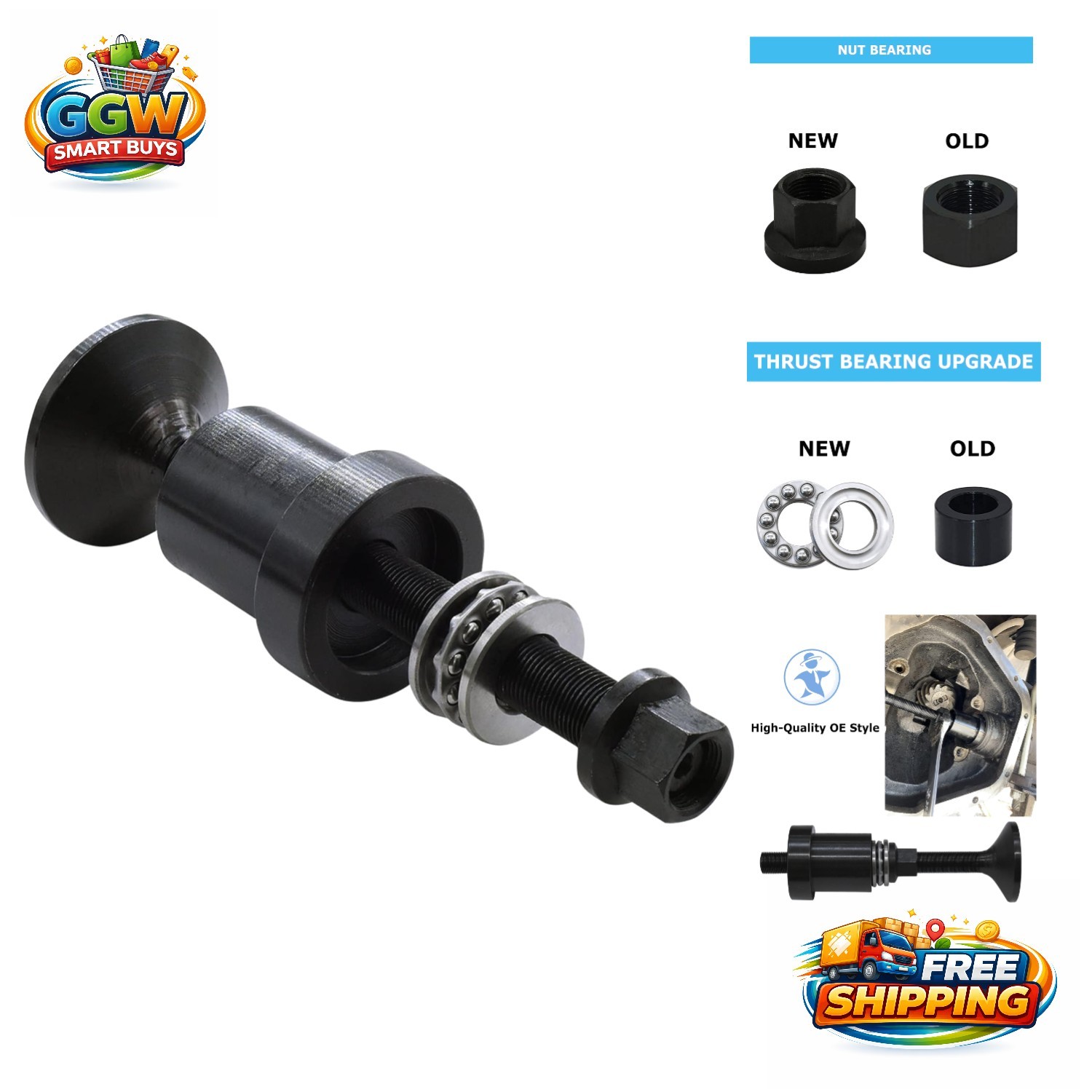 Durable CNC Machined Axle Seal Installation Tool with Thrust Bearing for Dana 60