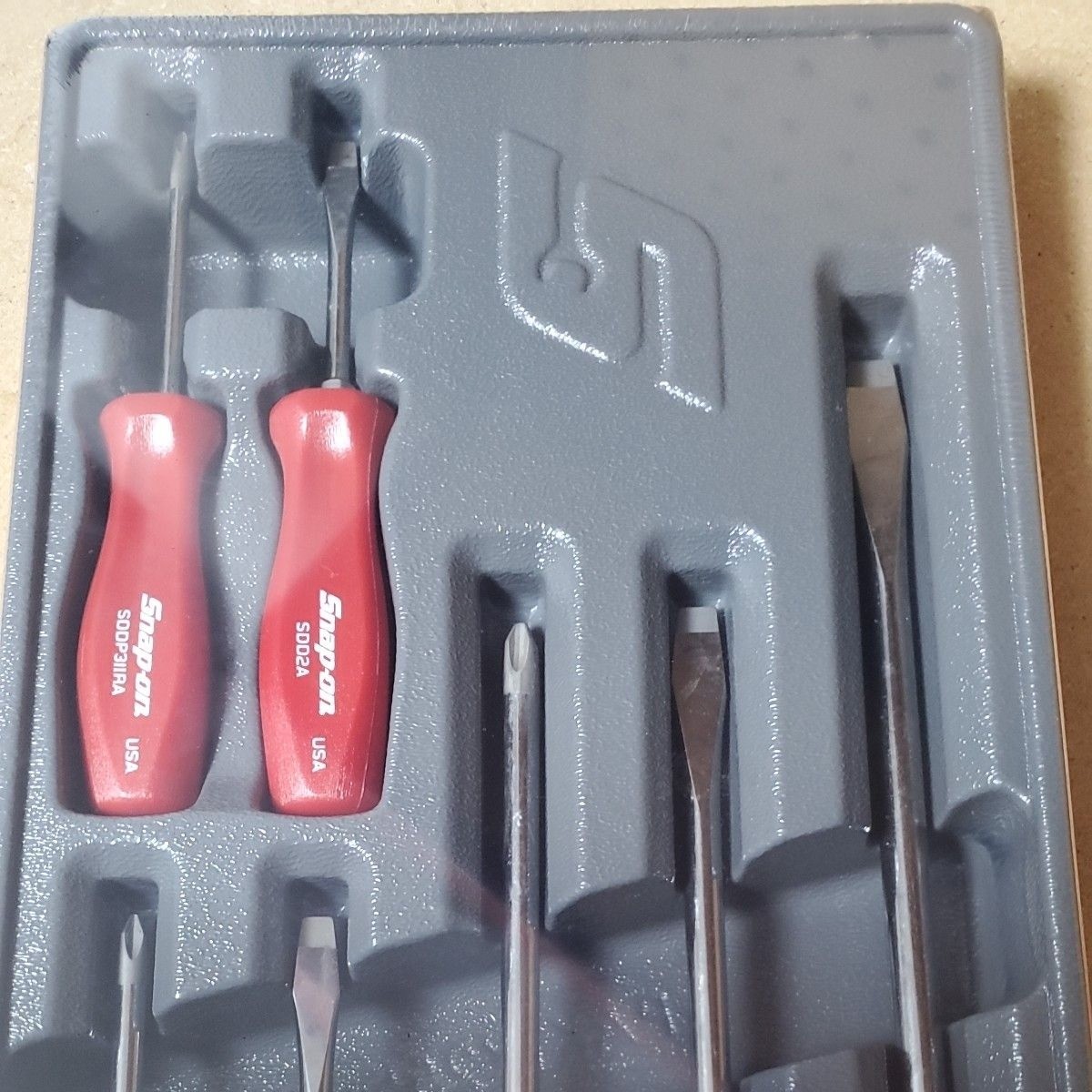 Snap On Screwdriver Set, Combination 7 Pcs. RED HARD HANDLES SDDX70AR NEW