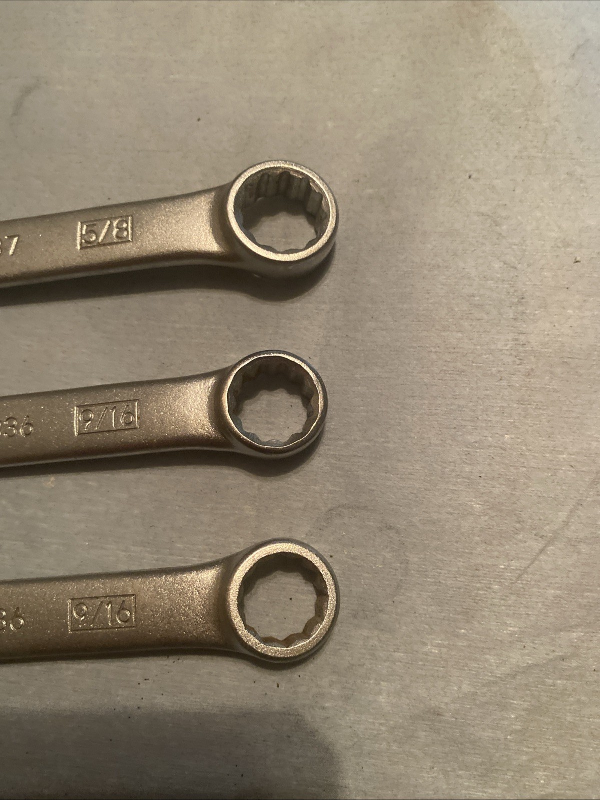 Stanley 3 Piece Set Of Wrenches. 5/8 And 9/16.