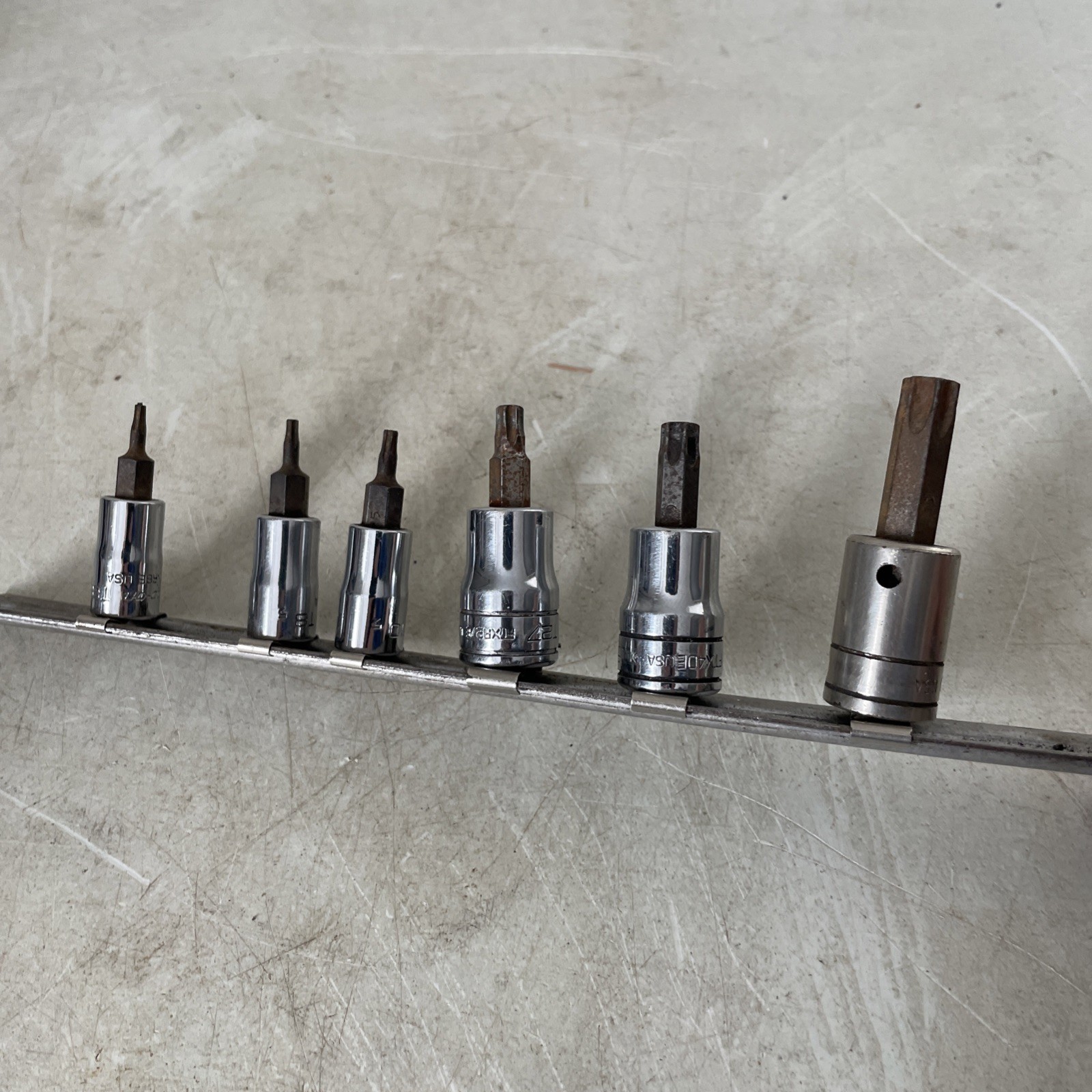 Snap-on Torx Bit Lot FTX TTX 6 Piece FTX50 Ftx40e Ftxr27e TTX10E TTX8E TTXR8E