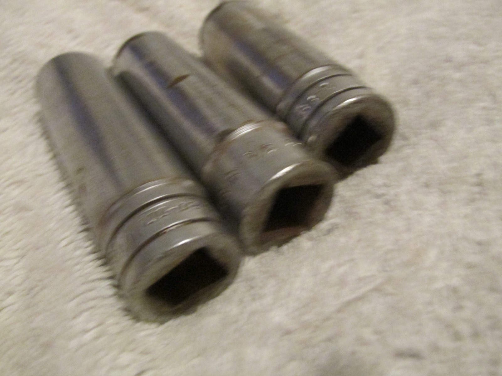 SNAP ON 3 PIECE LOT OF LARGE 1/2″ DRIVE DEEP WELL SOCKETS 3/4 11/16 13/16″ 12 PT